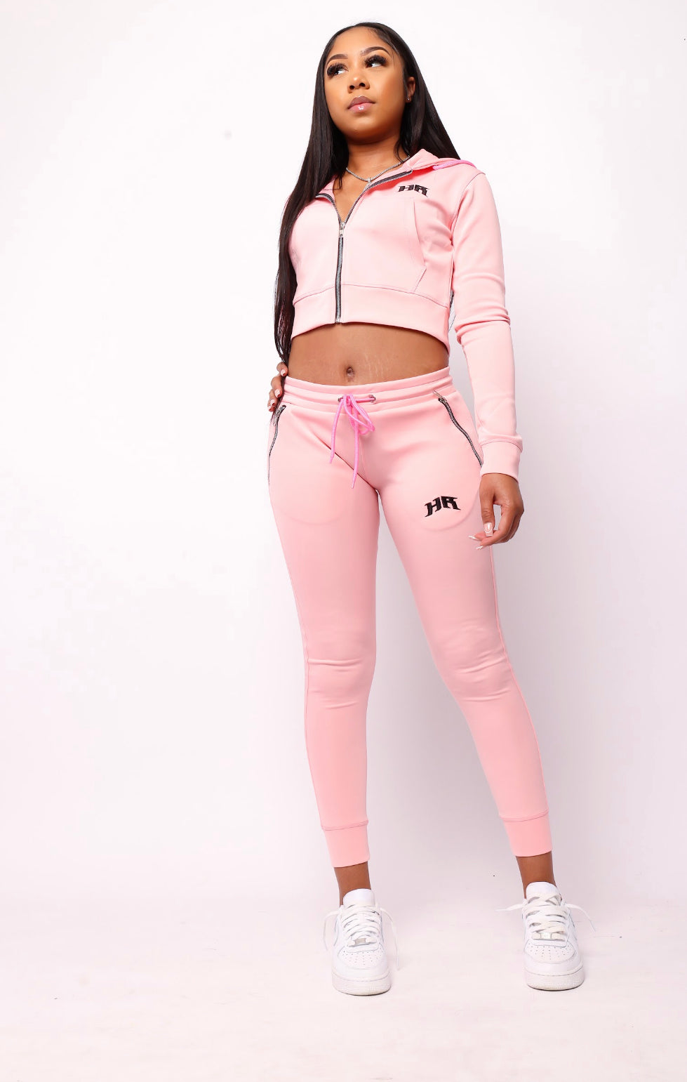 Pink HR Crop Top Sets