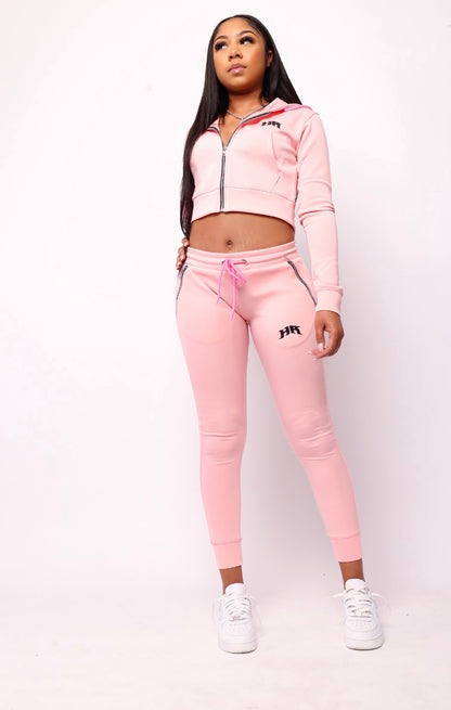 Pink HR Crop Top Sets