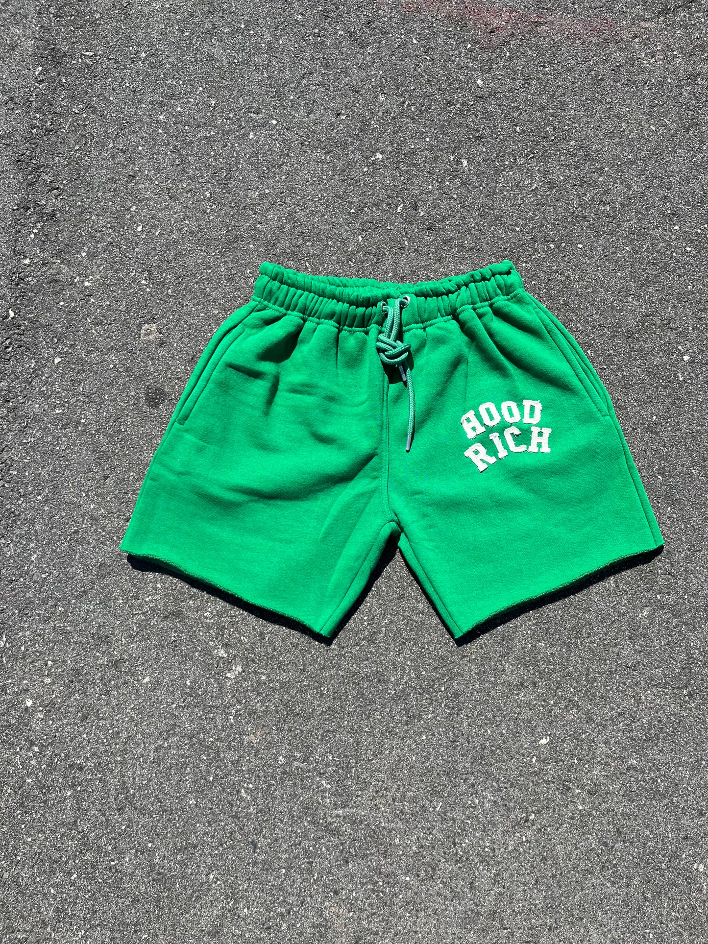 Green Apple Distress Shorts
