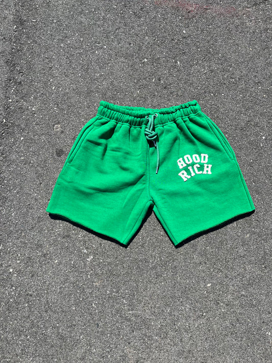 Green Apple Distress Shorts