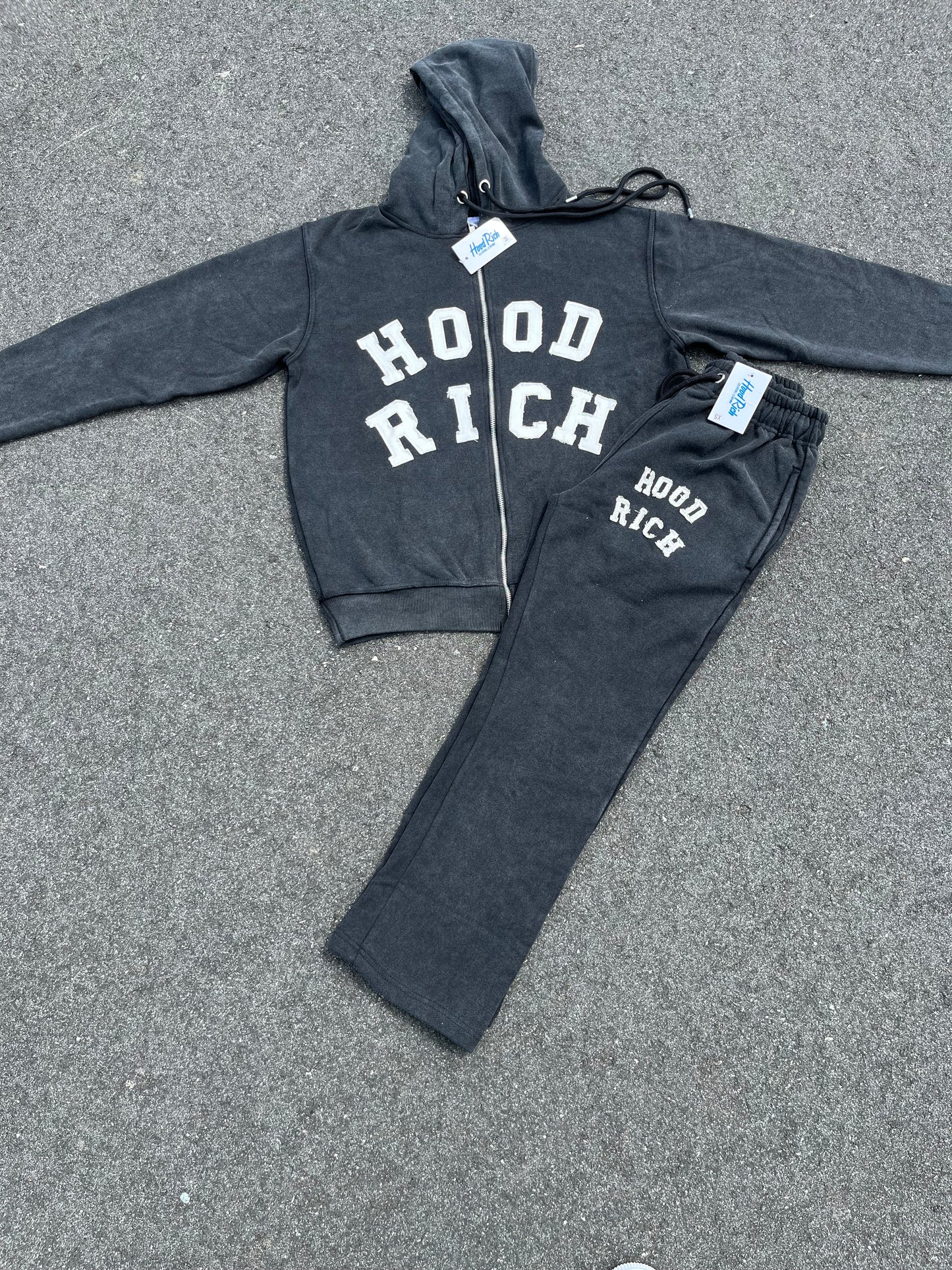 Acid Wash Distress Stacks Tracksuit