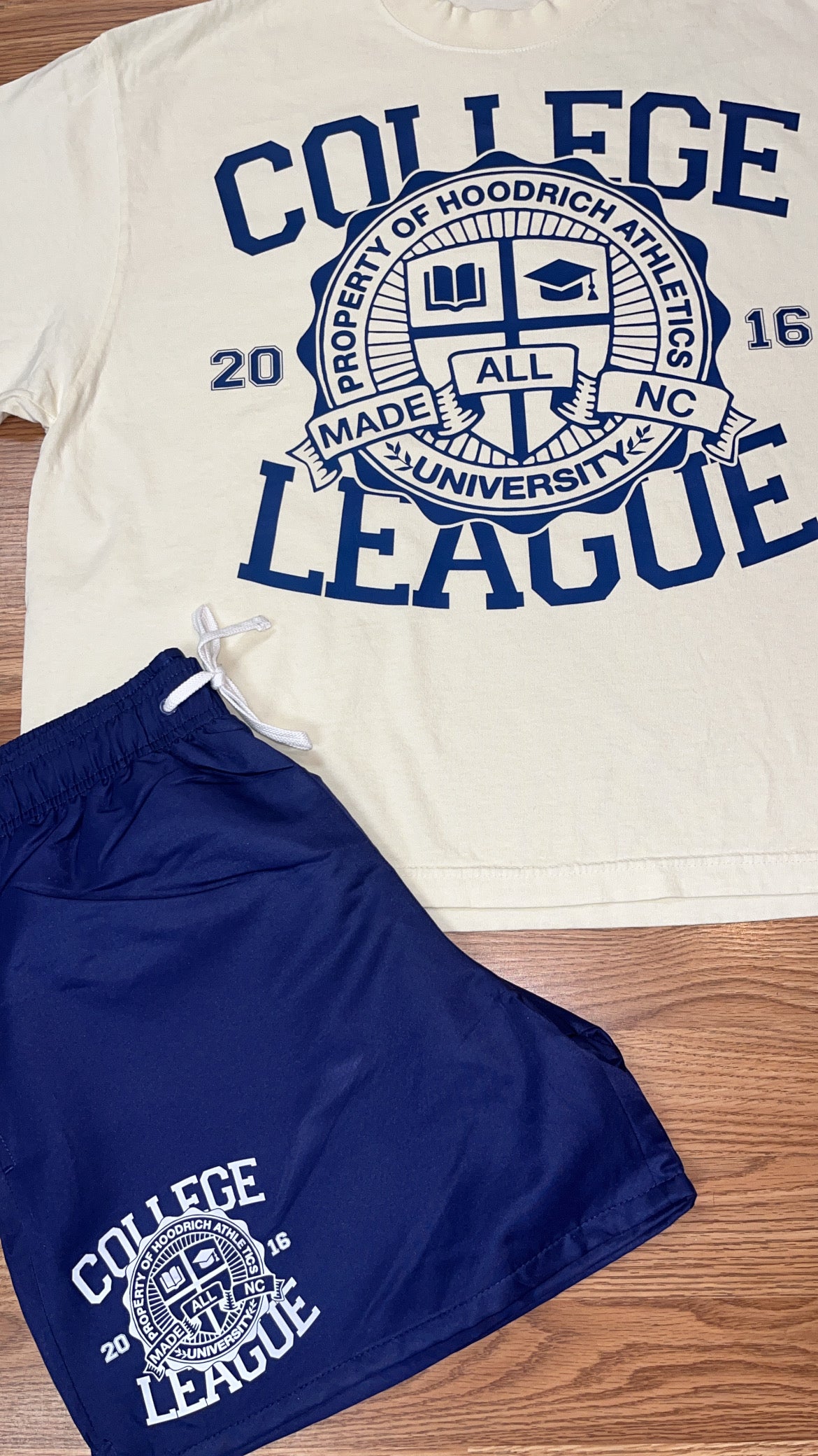College League Navy Blue Short Set