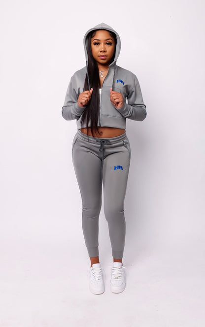 Grey HR Crop Top Sets