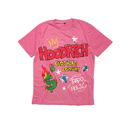 Pink Trapoholic Shirt & Shorts Set