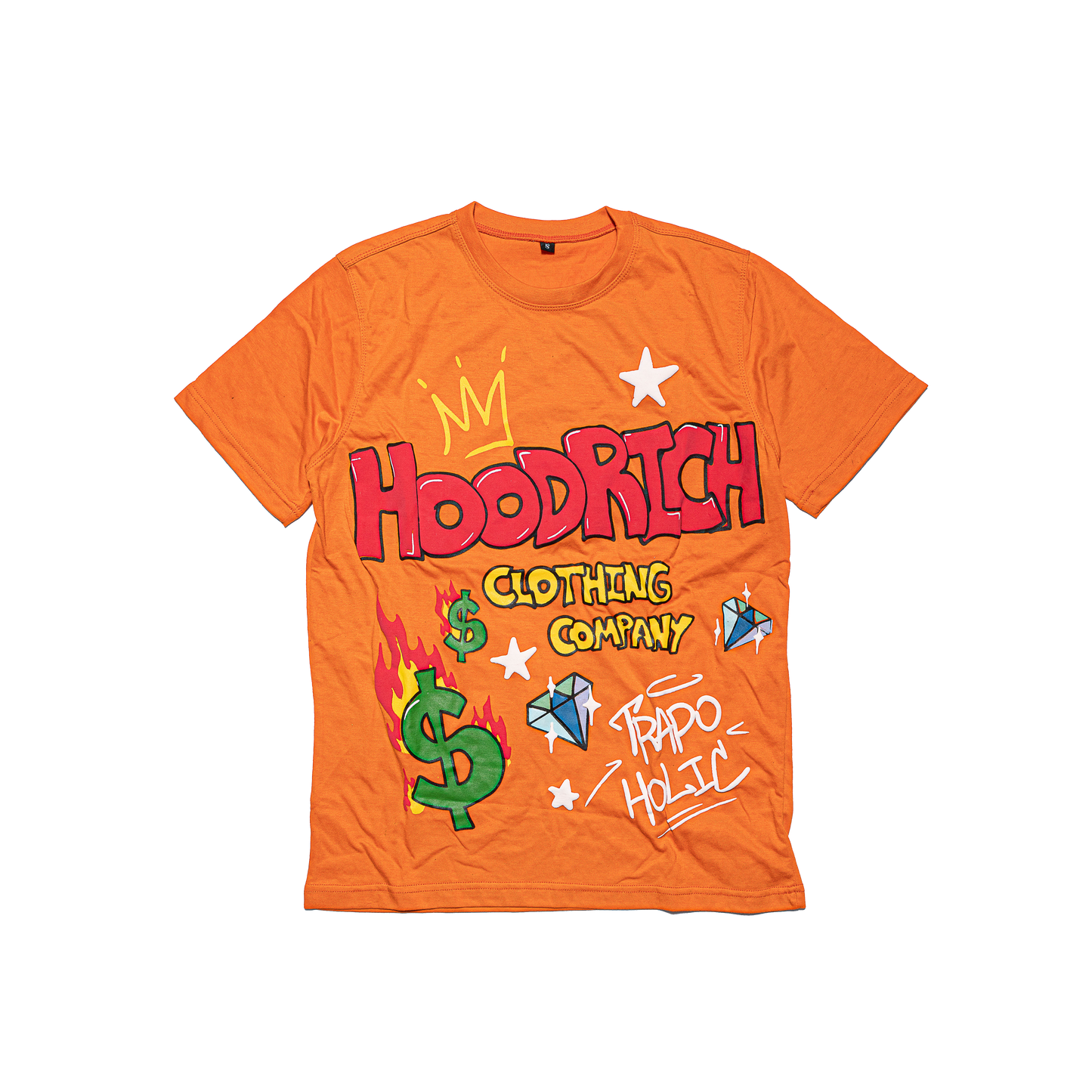 Orange Trapoholic Tshirt Shorts Set
