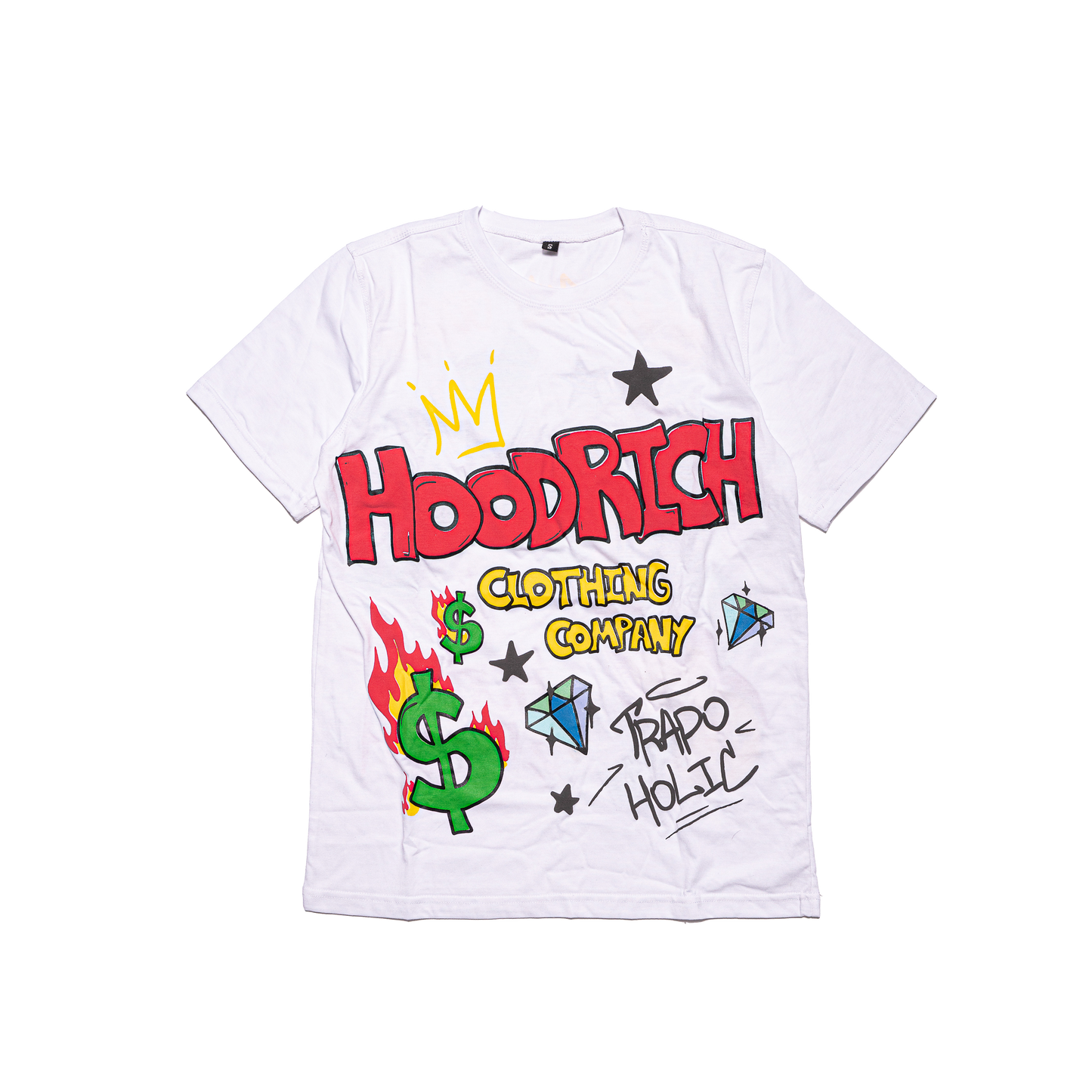 White Trapoholic Tshirt & Shorts Set