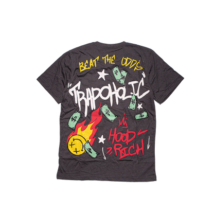Charcoal Trapoholic Tshirt & Shorts Set