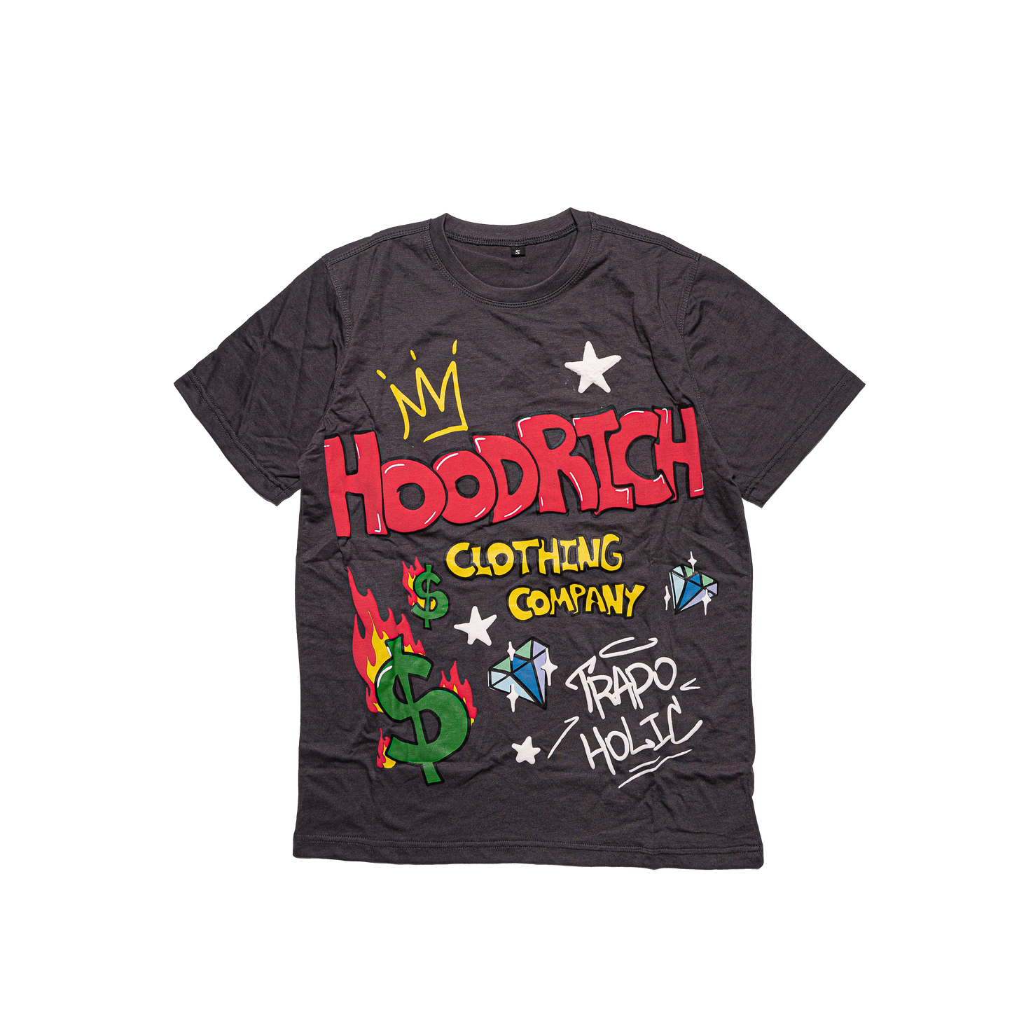 Charcoal Trapoholic Tshirt & Shorts Set