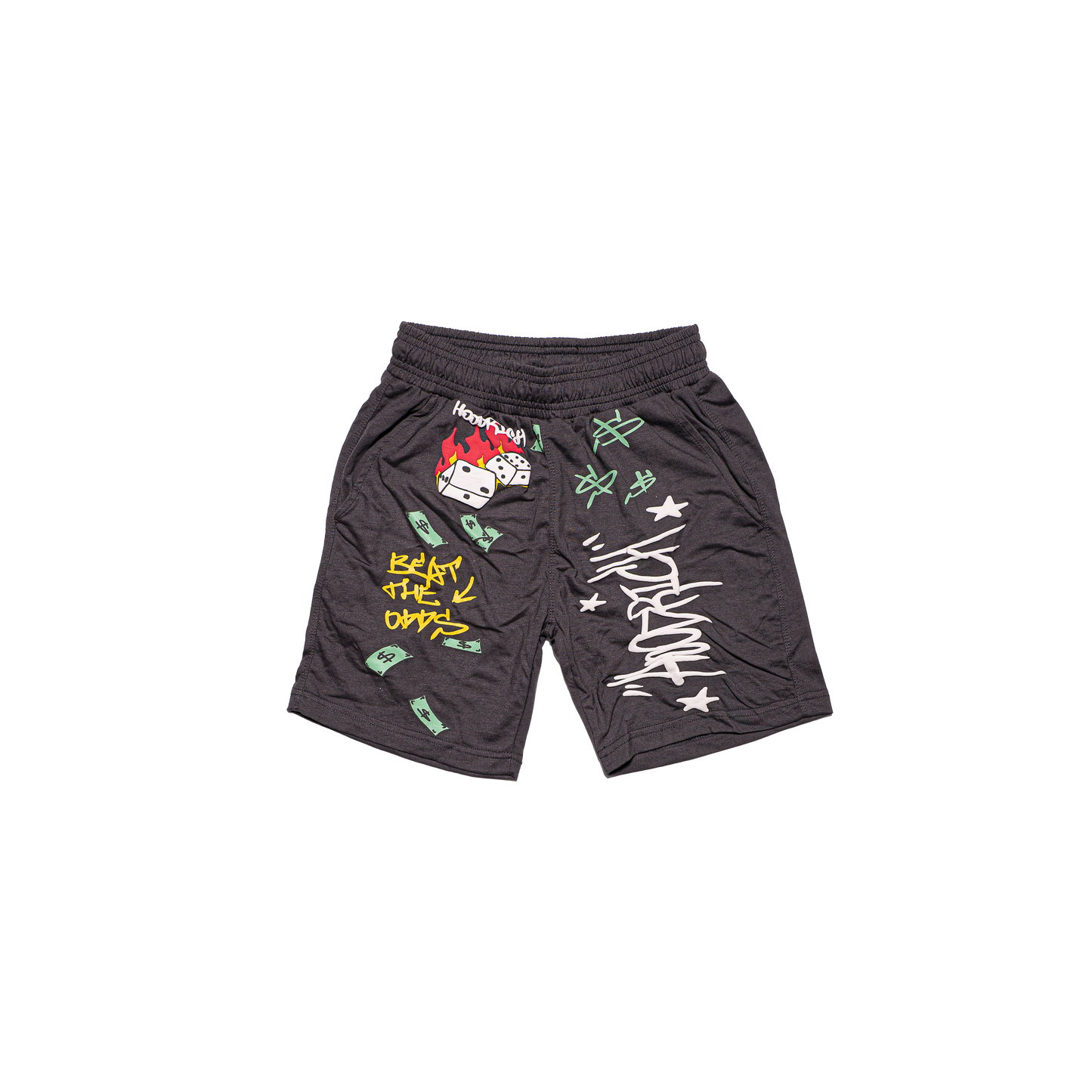 Charcoal Trapoholic Tshirt & Shorts Set