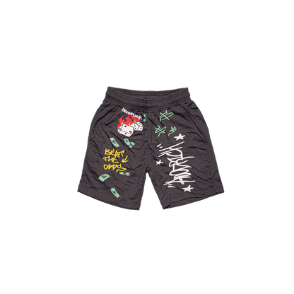 Charcoal Trapoholic Tshirt & Shorts Set