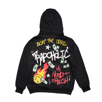 Black Trapoholic Hoodie & Pants Set