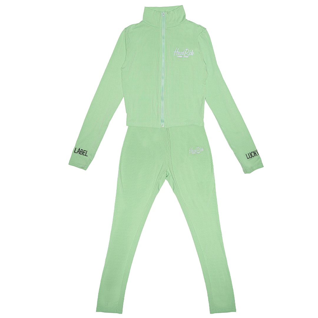 Green “Lucky” HoodRich Outfit