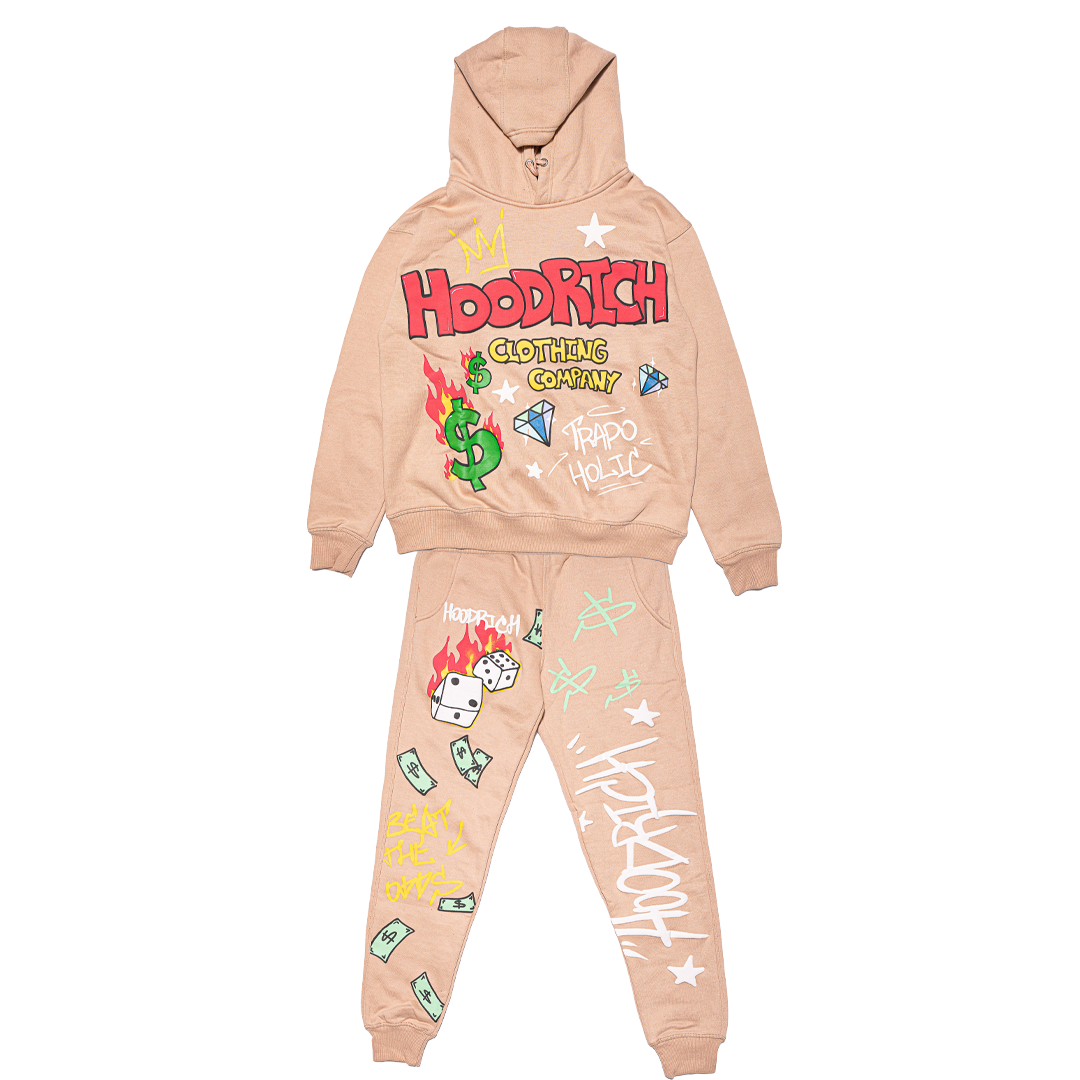 Tan Trapoholics Hoodie & Pants Tracksuit