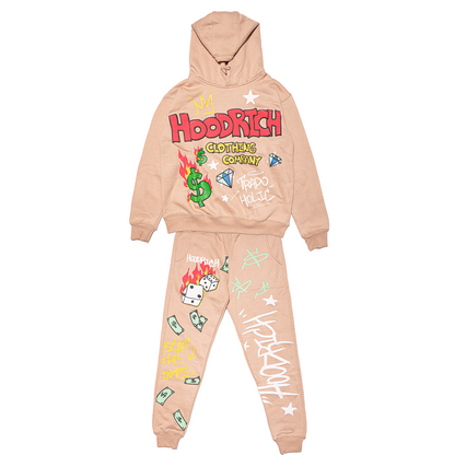 Tan Trapoholics Hoodie & Pants Tracksuit