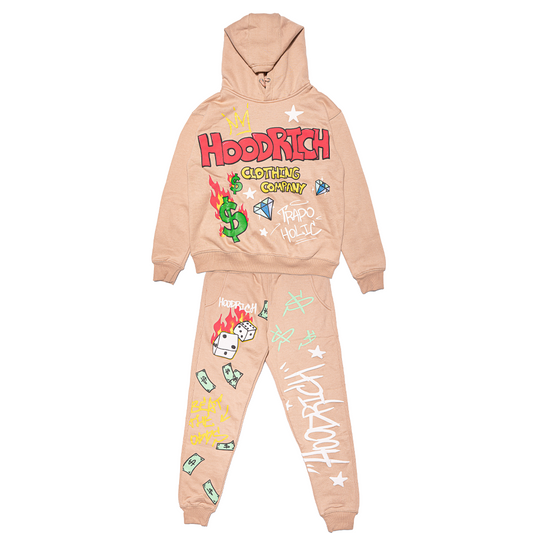 Tan Trapoholics Hoodie & Pants Tracksuit