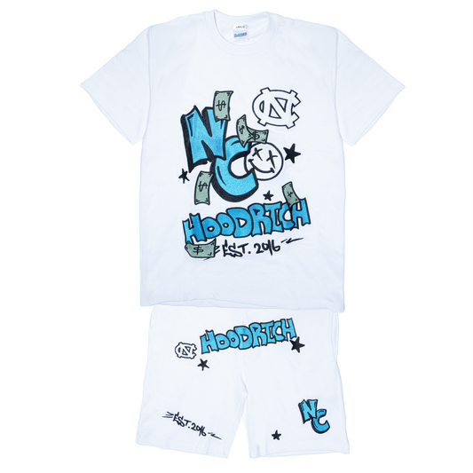 White NC HoodRich Short Set
