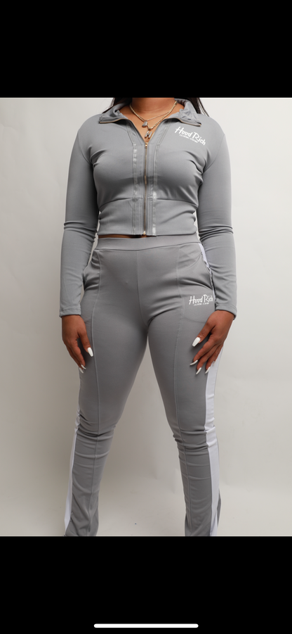 Grey Stacked Leggings Two Piece