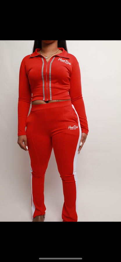 Red Stacked Leggings Sets