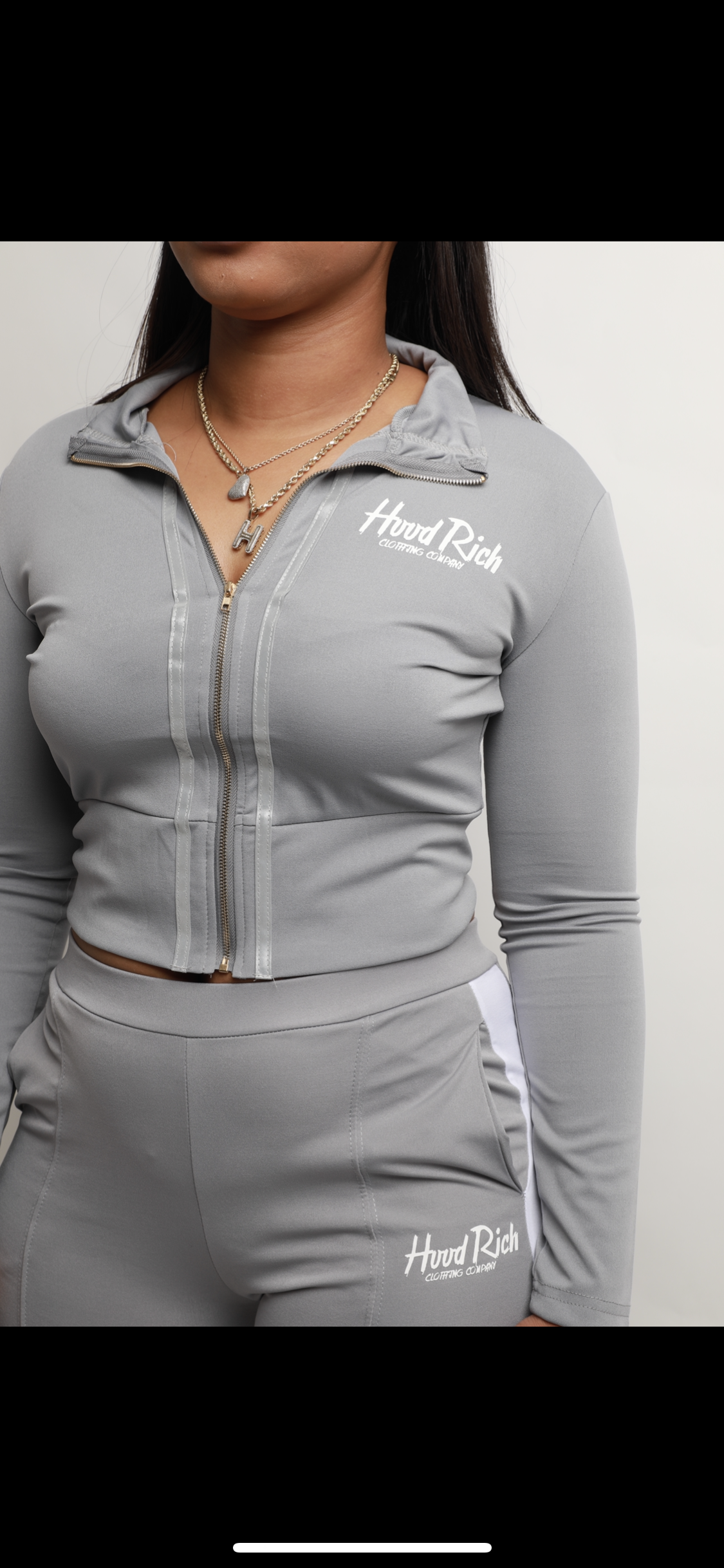 Grey Stacked Leggings Two Piece