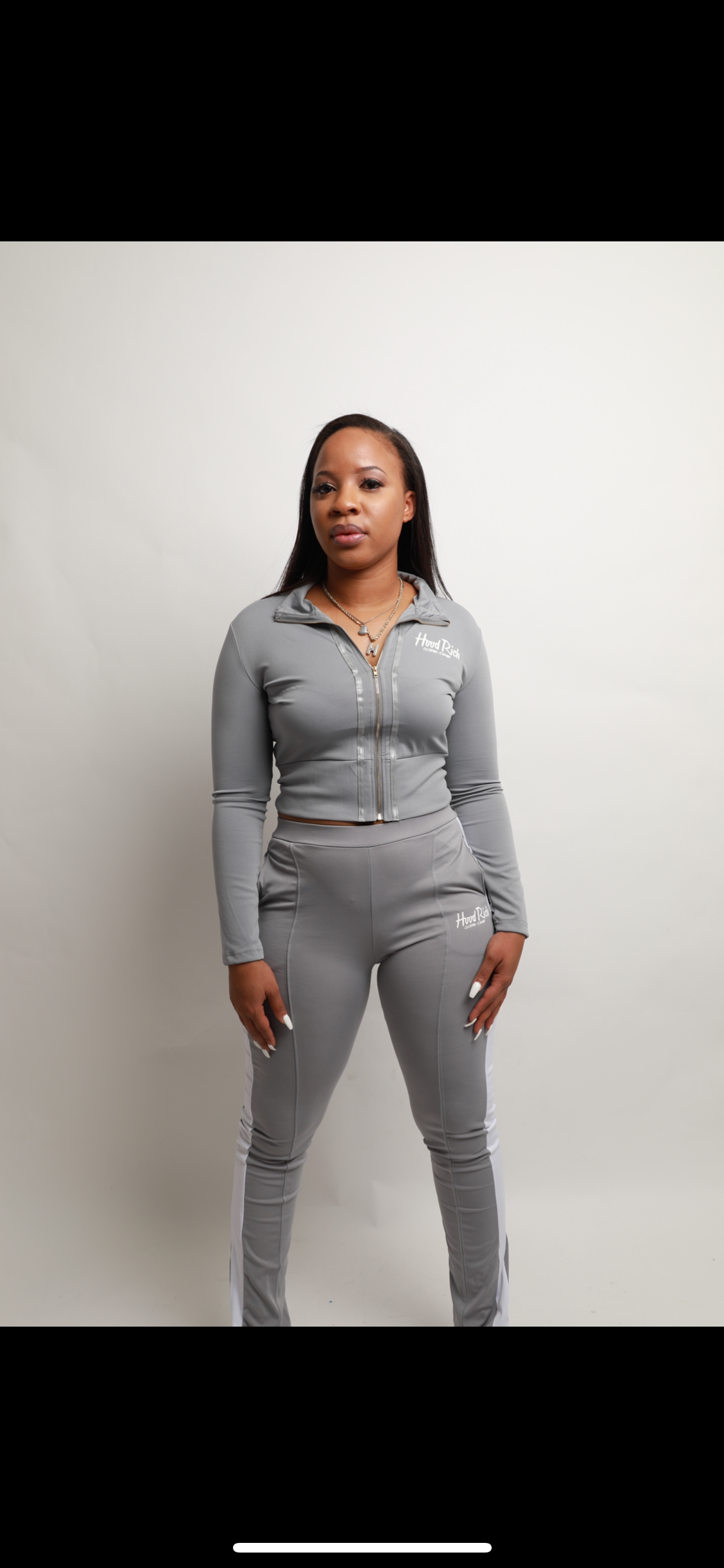 Grey Stacked Leggings Two Piece