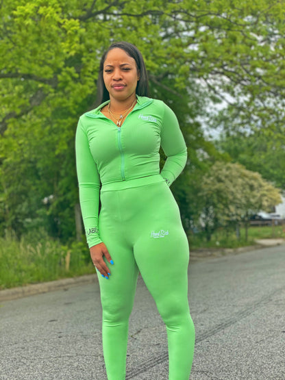 Green “Lucky” HoodRich Outfit